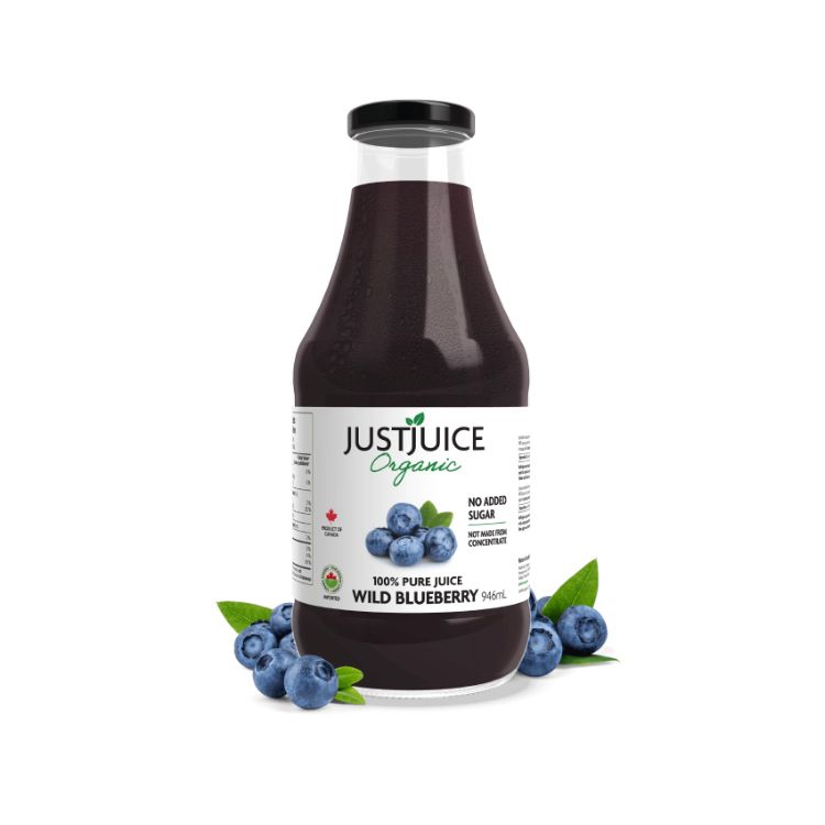 Just Juice, Organic 100% Wild Blueberry Juice, 946ml