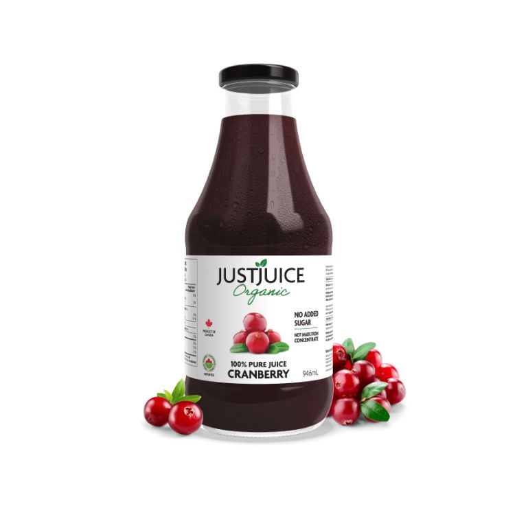 Just Juice, Organic 100% Cranberry Juice, 946ml
