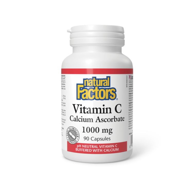 Natural Factors, Vitamin C, Calcium Ascorbate, 1000mg, 90 Capsules