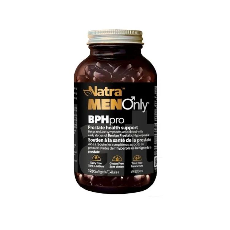 加拿大Natra BPHpro前列腺养护胶囊 120粒 改善前列腺相关症状 包括夜间尿频/尿流无力/尿急尿频