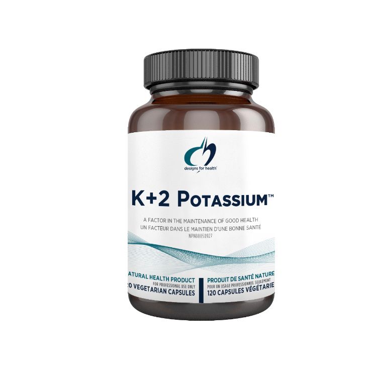 Designs for Health, K+2 Potassium, 120 Vegetarian Capsules
