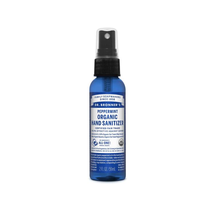 Buy Dr Bronner's Organic Hand Sanitizer Spray Peppermint 59ml for 5.99