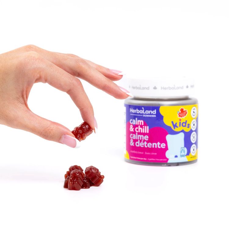 加拿大HerbaLand儿童舒缓软糖 60粒 帮助放松情绪 缓解压力烦躁 3岁以上可用