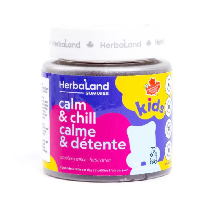 加拿大HerbaLand儿童舒缓软糖 60粒 帮助放松情绪 缓解压力烦躁 3岁以上可用