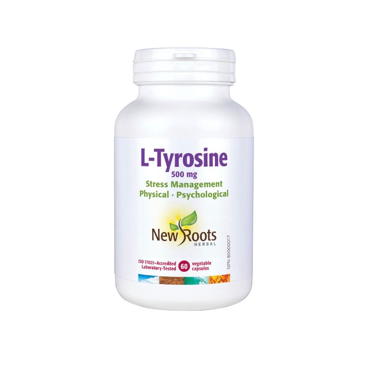 New Roots, L‑Tyrosine, 500mg, 60 Vegetable Capsules