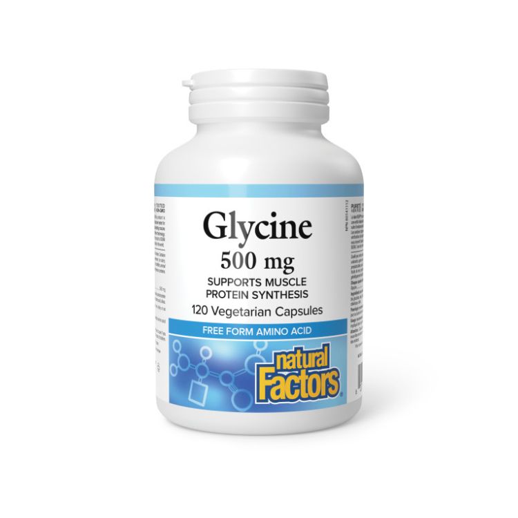 Natural Factors, Glycine, 500mg, 120 Vegetarian Capsules
