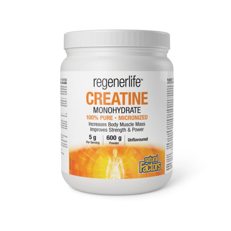 Natural Factors, regenerLife, Creatine Monohydrate, 600g