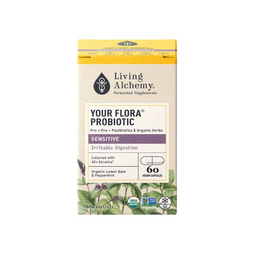 加拿大Living Alchemy聚合发酵益生菌 舒缓配方/60粒 全面支持消化系统健康 添加薄荷柠檬香蜂草 缓解消化道刺激