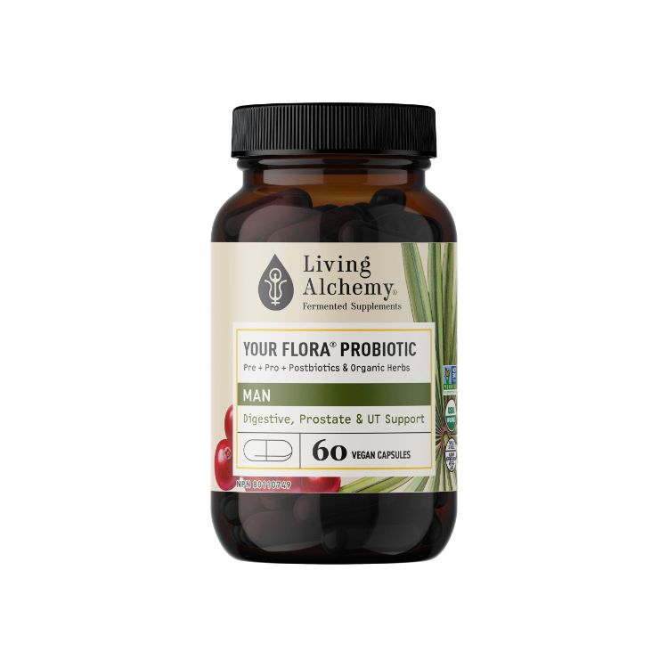 加拿大Living Alchemy聚合发酵益生菌 男性配方/60粒 全面支持消化系统健康 添加锯棕榈蔓越莓 保护前列腺