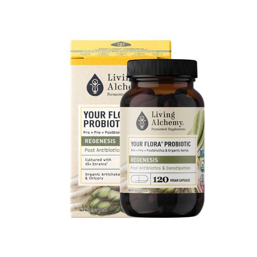 加拿大Living Alchemy聚合发酵益生菌 缓解便秘配方/120粒 全面支持消化系统健康 添加菊苣洋蓟 缓解便秘和抗生素不适