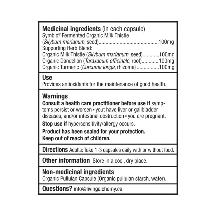 Living Alchemy, Milk Thistle Alive, Inflammation Support, 60 VCaps
