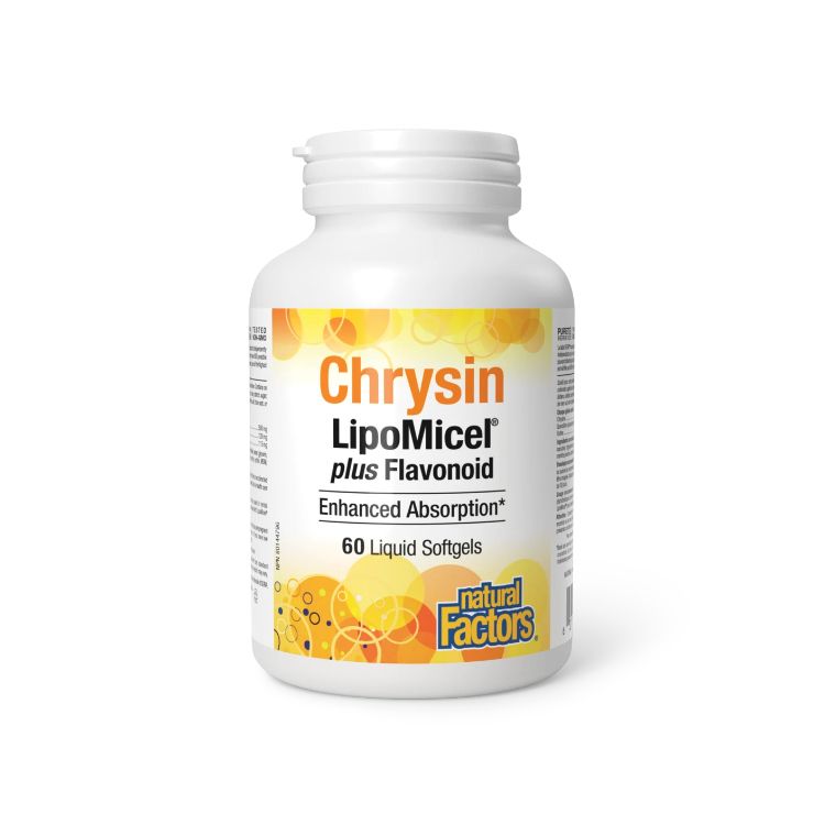 加拿大Natural Factors LipoMicel®脂质胶束白杨素 60粒 含槲皮素芦丁 减少慢性炎症 保护血管