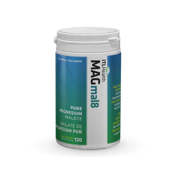 加拿大ITL Health MAGmal8苹果酸镁胶囊 120粒 100%纯苹果酸镁 改善肌肉不适 减轻疲劳感