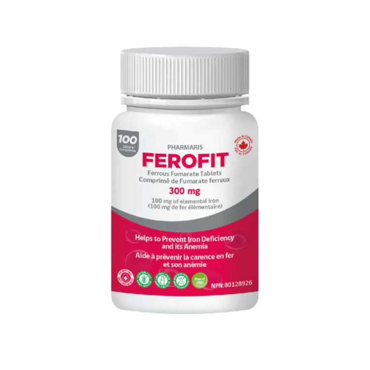 Ferofit, Ferrous Fumarate, 300 mg, 100 Tablets