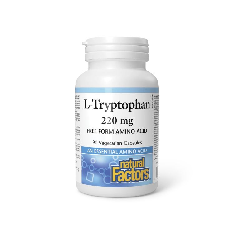 Natural Factors, L-Tryptophan, 220mg, 90 Vegetarian Capsules - Natural Factors | Lifeplus Natural Health