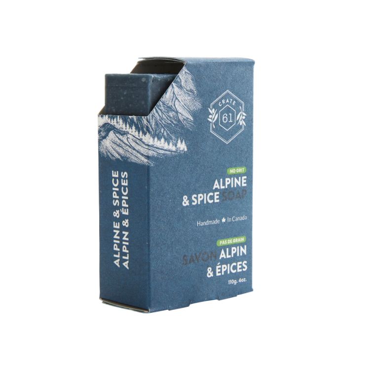 Crate 61 Organic, Bar Soap, Alpine & Spice, 110g - Crate 61 Organics | Lifeplus Natural Health