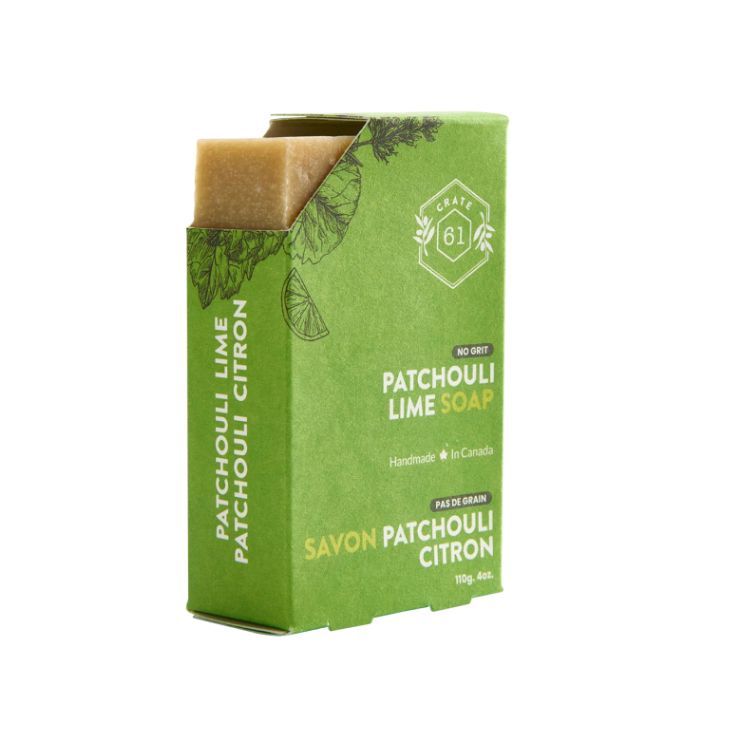 Crate 61 Organic, Bar Soap, Patchouli Lime, 110g - Crate 61 Organics | Lifeplus Natural Health