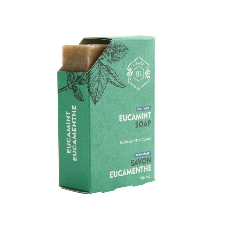 Crate 61 Organic, Bar Soap, Eucamint, 110g - Crate 61 Organics | Lifeplus Natural Health