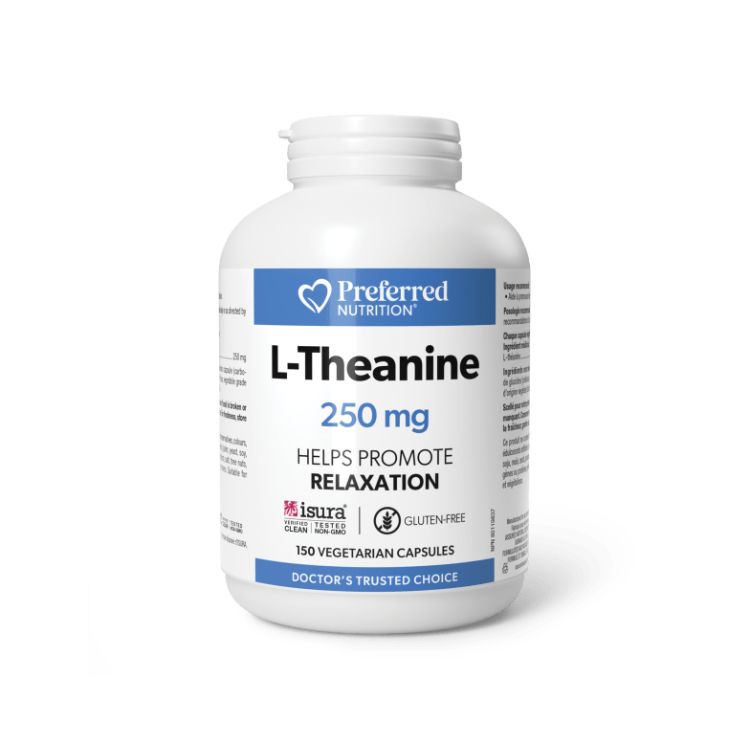 Preferred Nutrition, L-Theanine, 250mg, 150 Vegetarian Capsules - Preferred Nutrition | Lifeplus Natural Health