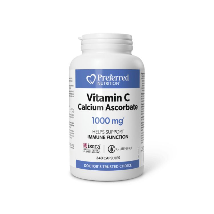 Preferred Nutrition, Vitamin C, Calcium Ascorbate, 1000mg, 240 Capsules - Preferred Nutrition | Lifeplus Natural Health
