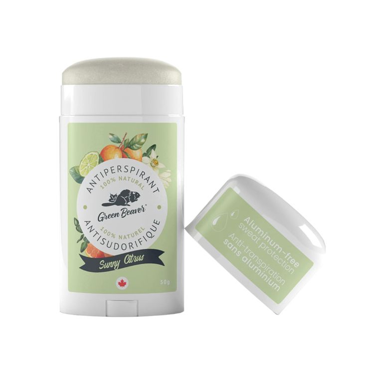Green Beaver, Natural Aluminum-Free Antiperspirant, Sunny Citrus, 50g - Green Beaver | Lifeplus Natural Health