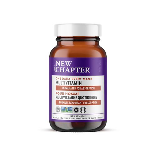 美国New Chapter新章男性有机复合维生素片 每天1粒配方 60片 发酵处理 营养力加倍
