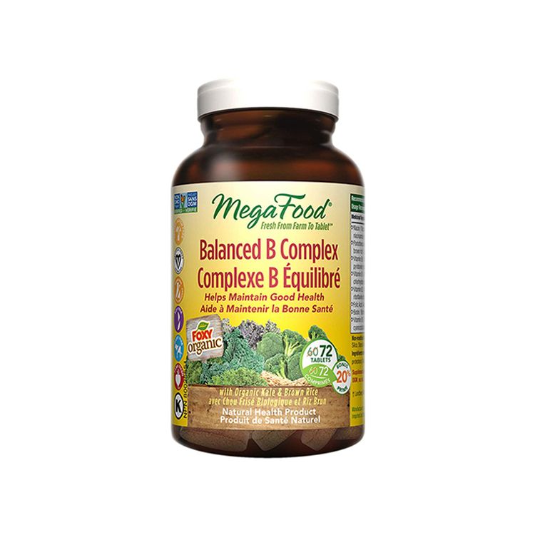 MegaFood, Balanced B Complex, 72 Tablets - Lifeplus Natural Health