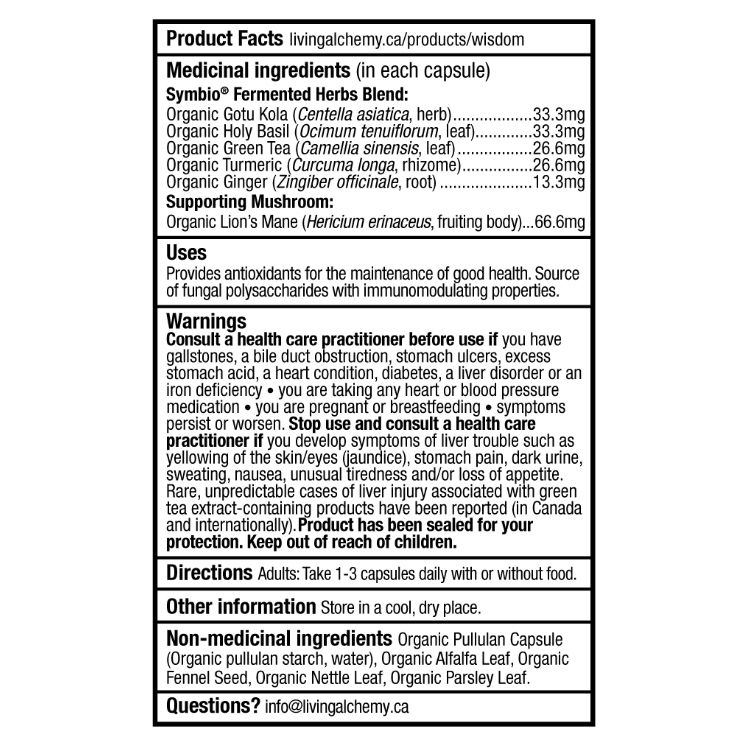 加拿大Living Alchemy健脑草本酵素 60粒 改善认知及记忆力 延缓衰老 增强免疫力