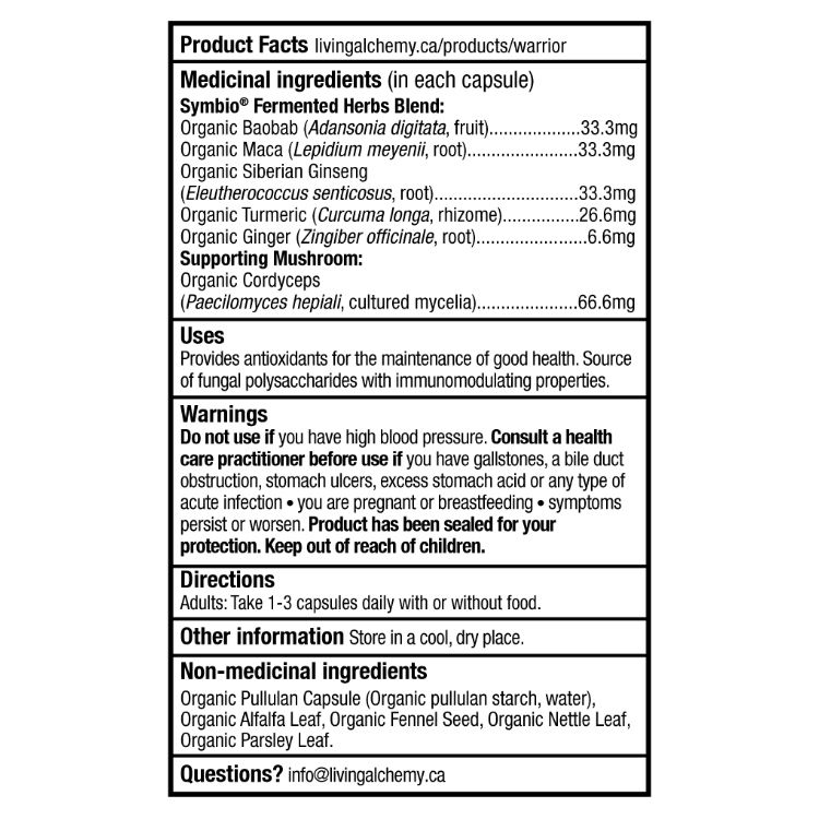 加拿大Living Alchemy培元草本酵素 60粒 增加精力活力 添加冬虫夏草 提升免疫力