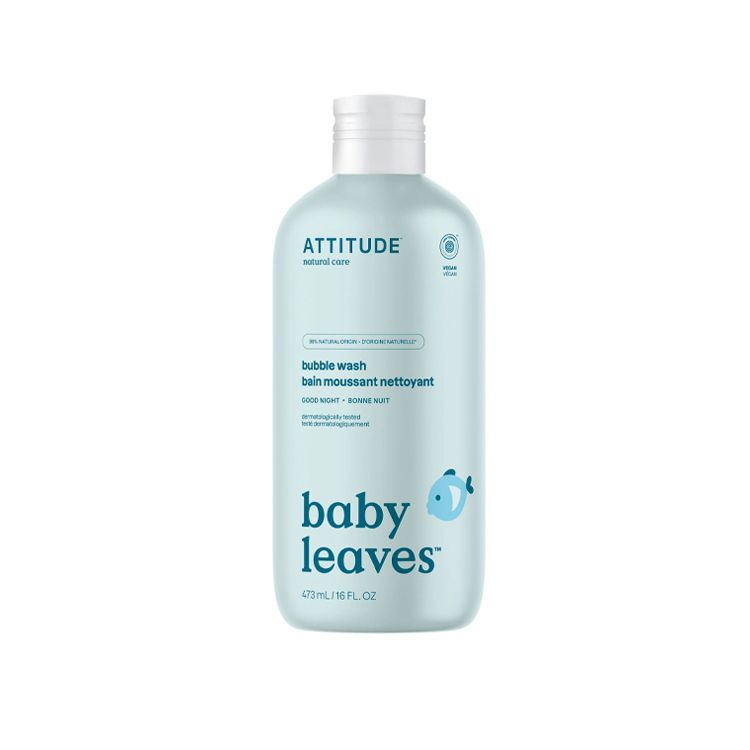 Attitude, Baby Leaves, Bubble Wash, Good Night Almond Milk, 473ml