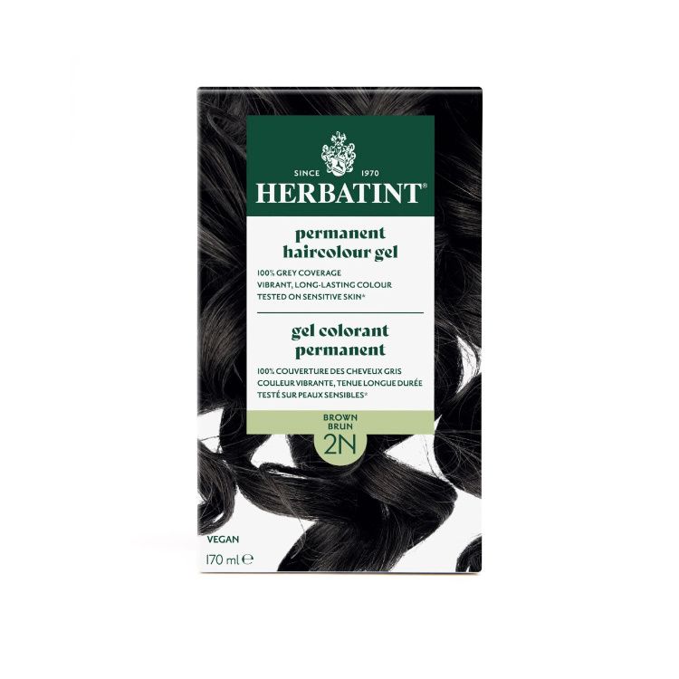 意大利Herbatint荷碧汀天然植物染发剂 2N-BROWN棕色 40余年无氨植物染发专家 孕妇可用