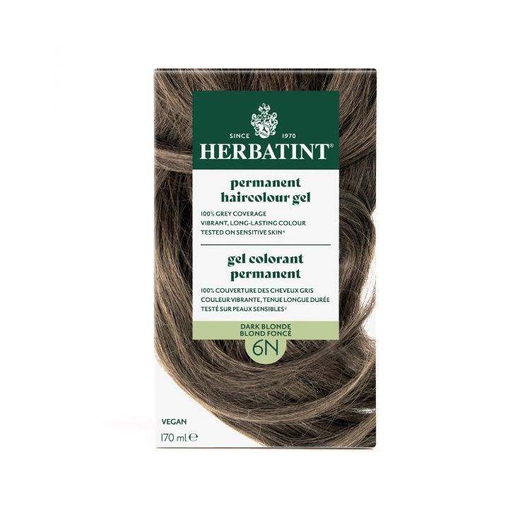 意大利Herbatint荷碧汀天然植物染发剂 6N-DARK BLONDE深金色 40余年无氨植物染发专家 孕妇可用