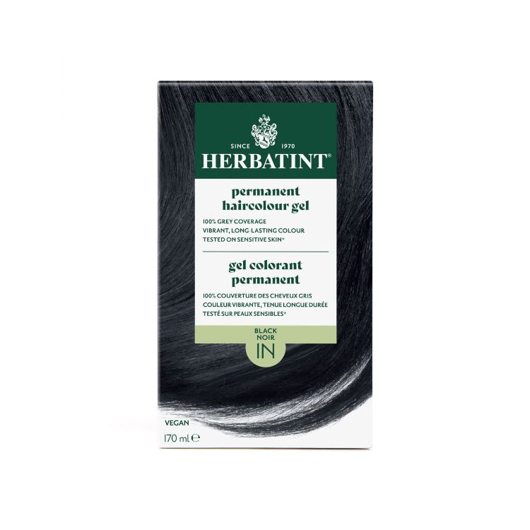 意大利Herbatint荷碧汀天然植物染发剂 1N-Black黑色 40余年无氨植物染发专家 孕妇可用