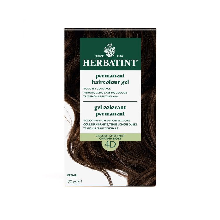 Herbatint Permanent Herbal Haircolor Gel - 4D GOLDEN CHESTNUT