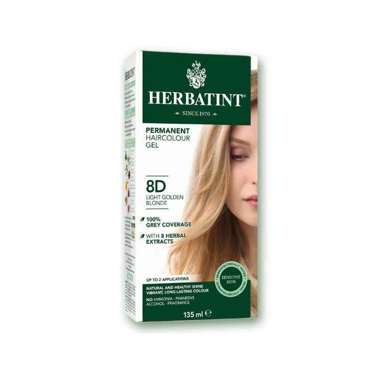 Herbatint Permanent Herbal Haircolor Gel - 8D LIGHT GOLDEN BLONDE