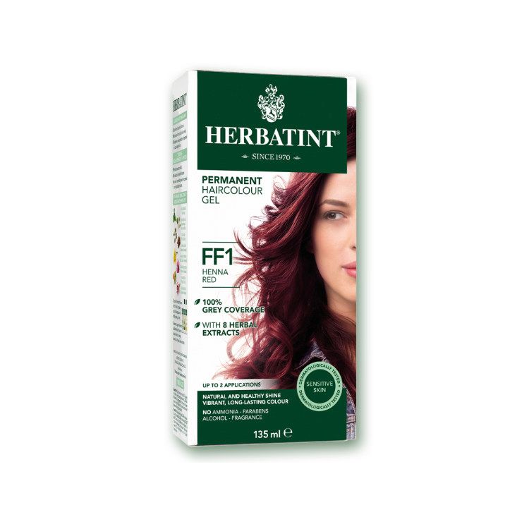意大利Herbatint荷碧汀天然植物染发剂 FF1-HENNA RED红色 40余年无氨植物染发专家 孕妇可用