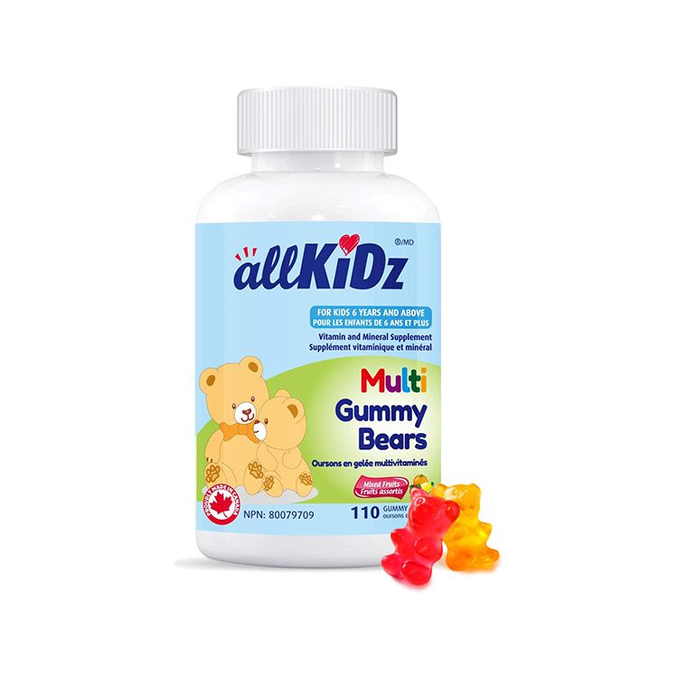 加拿大allKiDz儿童复合维生素软糖 110粒 均衡营养改善挑食厌食提升抵抗力