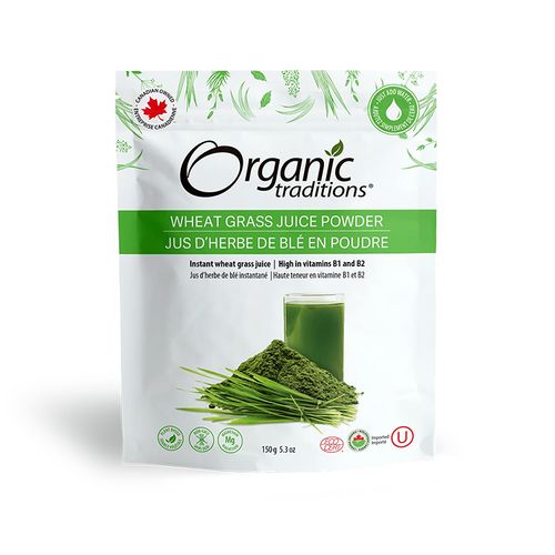 Organic Traditions, Wheat Grass Juice Powder, 150 g