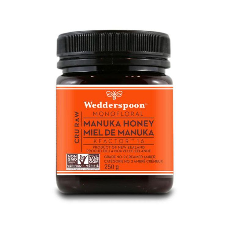 Wedderspoon, Raw Monofloral Manuka Honey KFactor 16, 250g