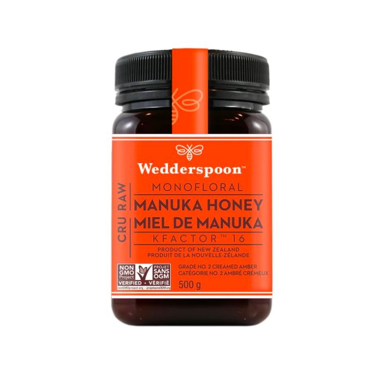 Wedderspoon, Raw Monofloral Manuka Honey KFactor 16, 500g