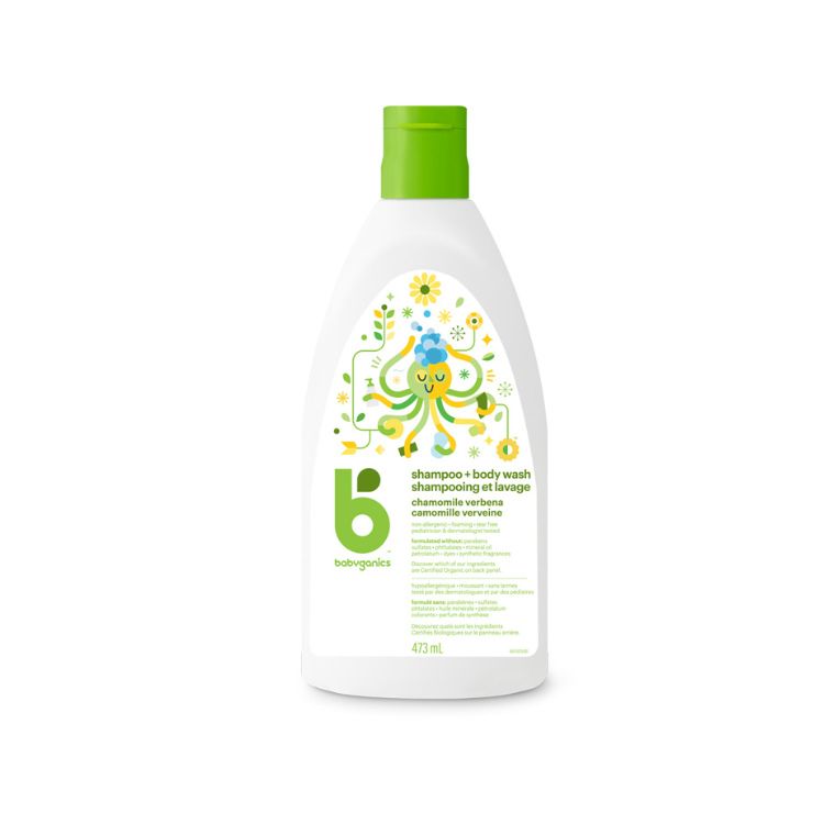 Buy babyganics, shampoo & body wash, Chamomile Verbena, 473 ml for 13.99 Lifeplus Natural Health