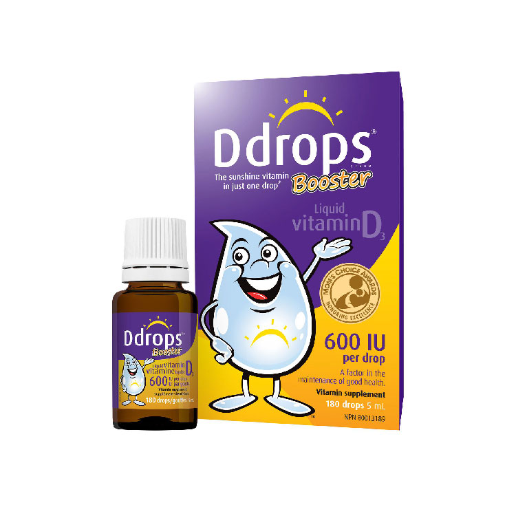 Ddrops Booster, Liquid Vitamin D3, 600 IU, 180 drops