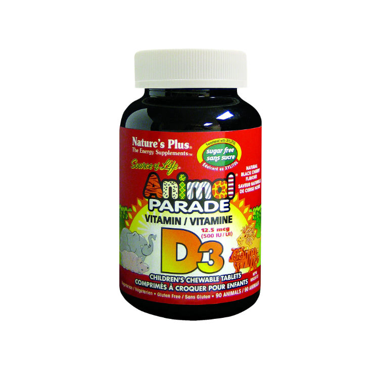 Animal Parade, Sugar Free Vitamin D 500 IU Chews, 90ct