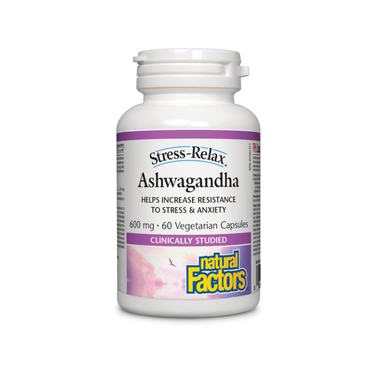 Natural Factors, Ashwagandha 600 mg, 60 Vegetarian Capsules
