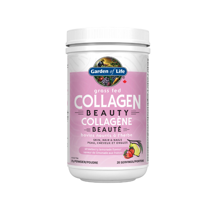 Garden of Life, Grass Fed Collagen Beauty Powder, Strawberry Lemonade, 270g