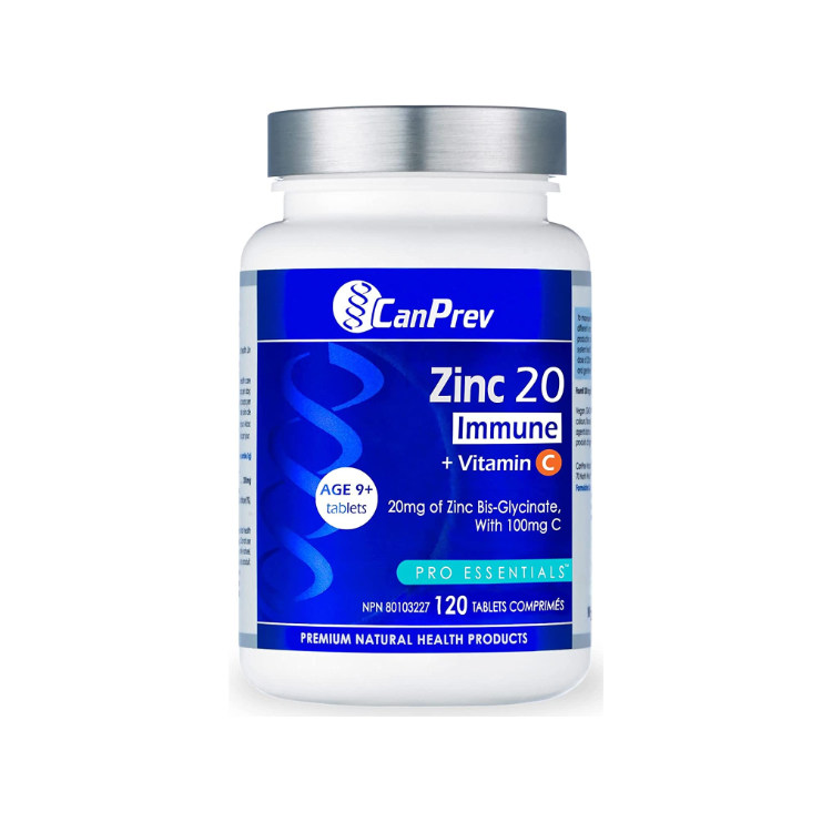 CanPrev, Zinc 20 Immune + Vitamin C, 120 Tablets