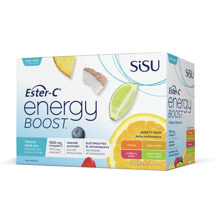 SISU, Ester-C Energy Boost Variety Pack, 30 Bags