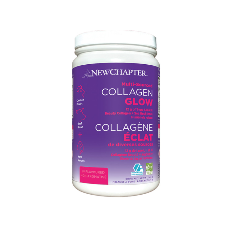 New Chapter, Multi-Sourced Collagen Glow Unflavoured, 246 g