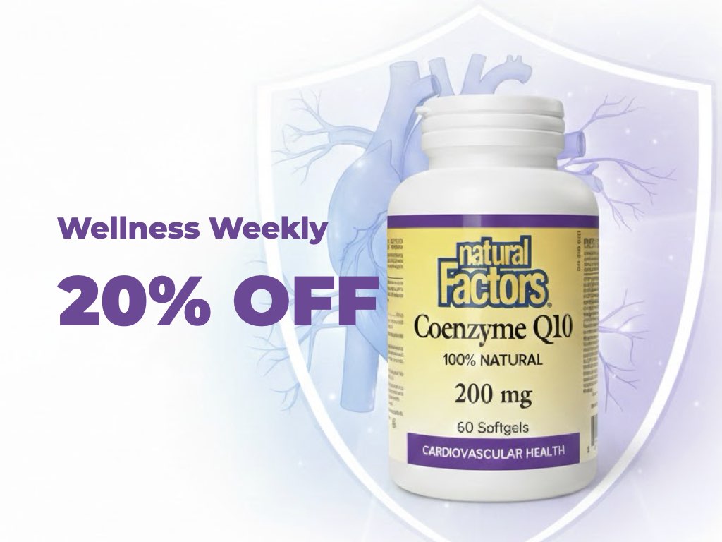 Weekly Special: Natural Factors CoQ10 20% OFF