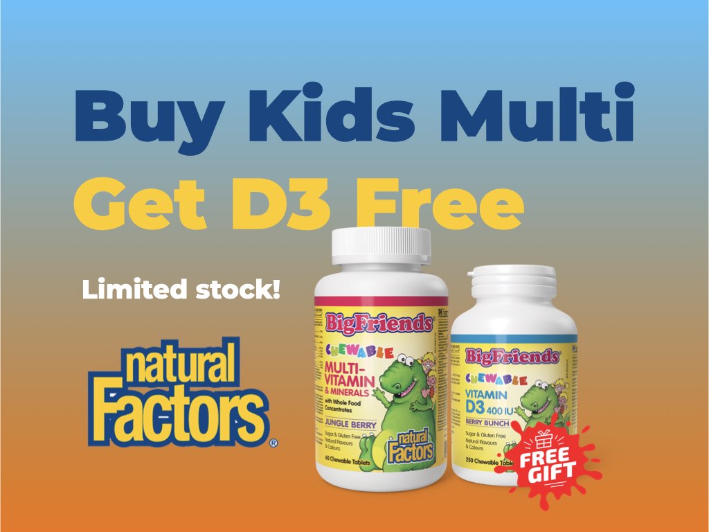 Limited time offer: Buy Multi-Vitamin, Get Vitamin D3 Free
